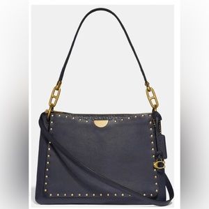 COACH Dreamer Shoulder Bag With Rivets -Navy ⭐️ NWT ⭐️